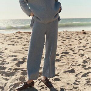 Free People Beach Hailee Sweater Pants Heather Gray Blue Women’s Size S